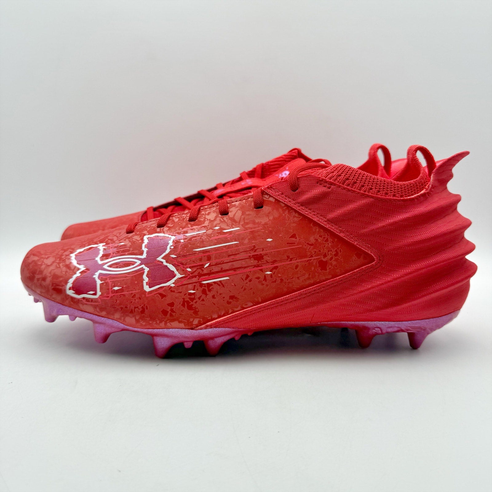 Under Armour Mens Blur 2 MC Suede Molded Football Cleats Size 8.5 Red NWOB