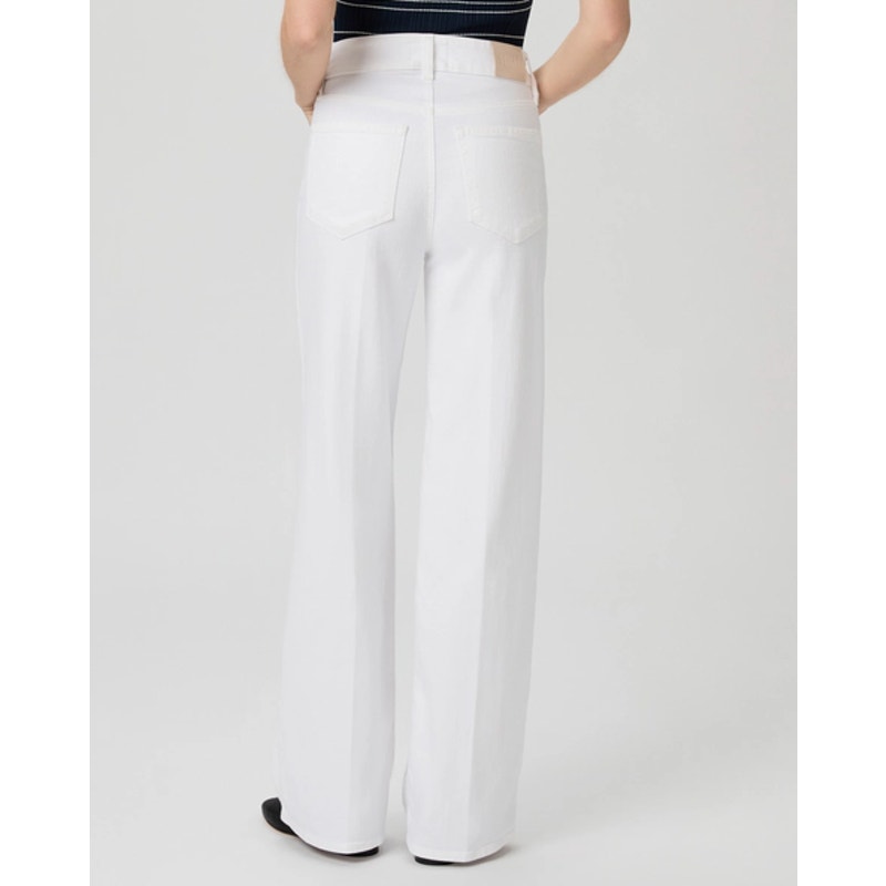 PAIGE Women's Sasha Wide Leg Jeans Size 28 US 6 Crisp White Stretch Denim NWT