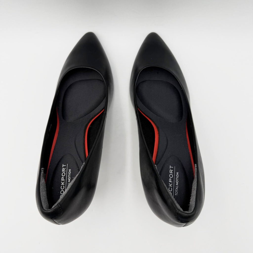 Rockport Womens Total Motion 75mm Pointy Toe Pumps Size 8.5 Black Heels NWOB