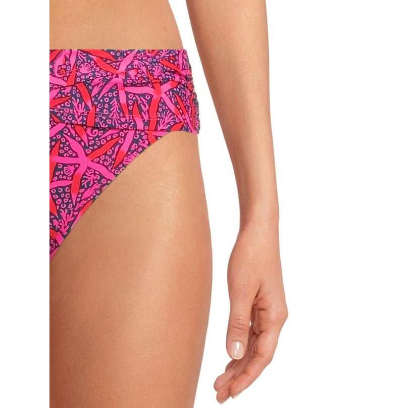 LILLY PULITZER Lagoon Hipster Bikini Bottom Size 6 Passion Fruit Pink Star NWT