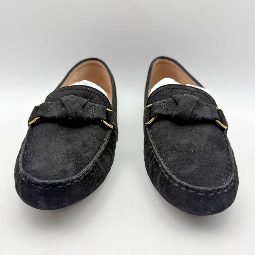 Cole Haan Womens Emmie Knot Driver Loafers US 8 B EU 38.5 Black Suede NIB