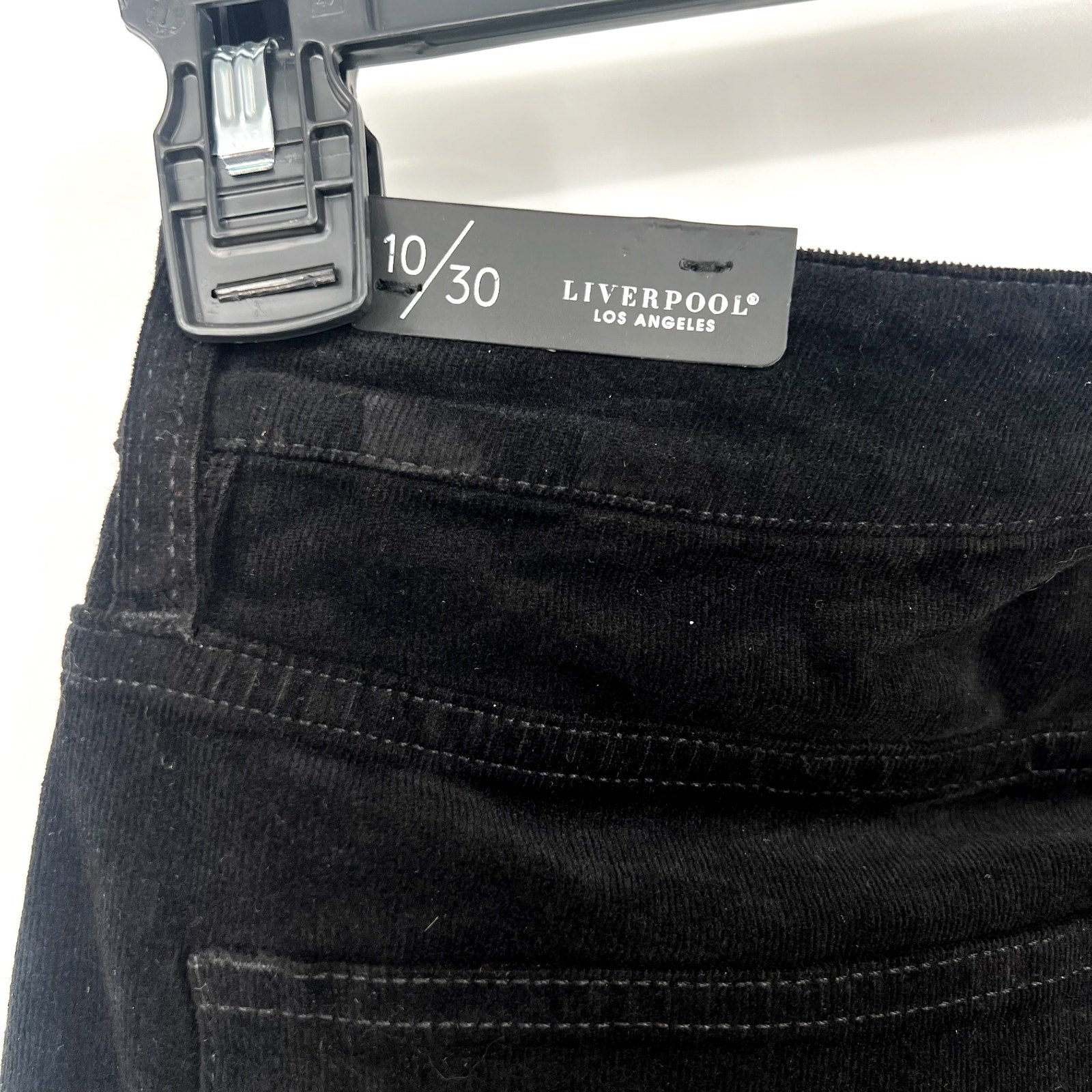 Liverpool Women's Marley Girlfriend Jeans SIZE 10 30 Black Corduroy Stretch NWT