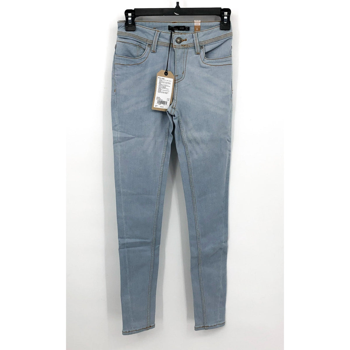 PRANA Women's Soma Skinny Jeans Size 0 25x30 Light Wash Blue Stretch NWT