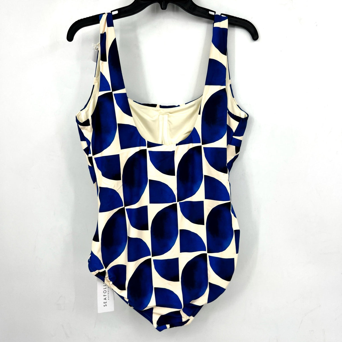 SEAFOLLY Women' Sunray DD One Piece Swimsuit Size 14 Blue Ultramarine Print NWT