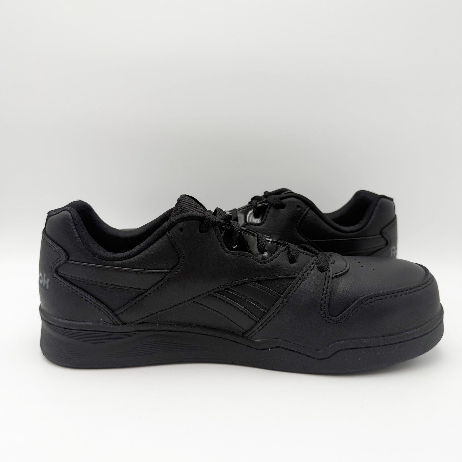 Reebok Mens BB4500 CT Work Sneakers US 9 Wide Black Leather Slip Resistant NIB