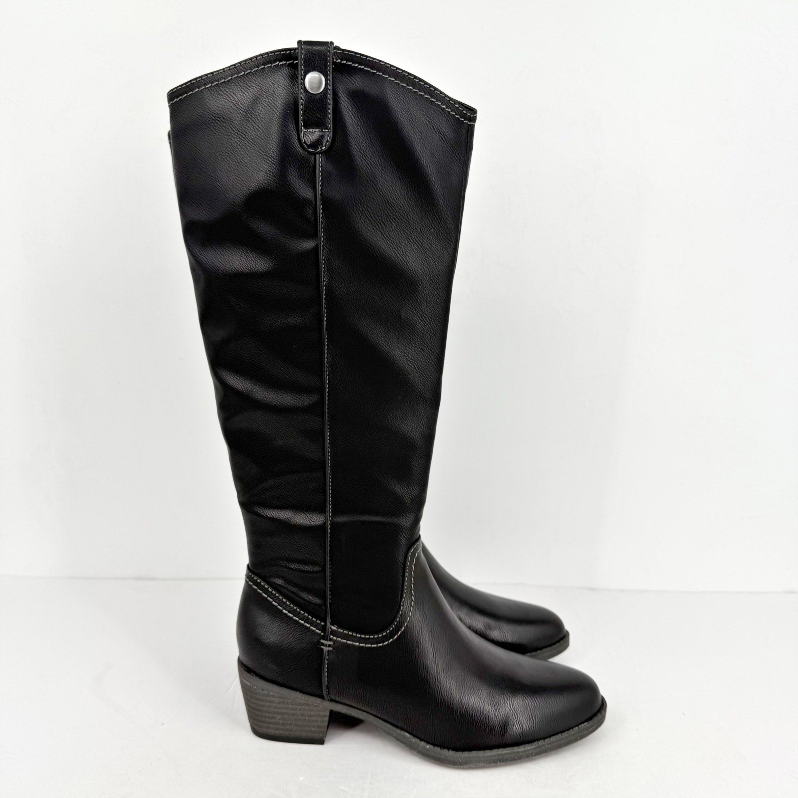 SOUL Naturalizer Womens Zoya Boots US 8 Wide Black Knee High NIB