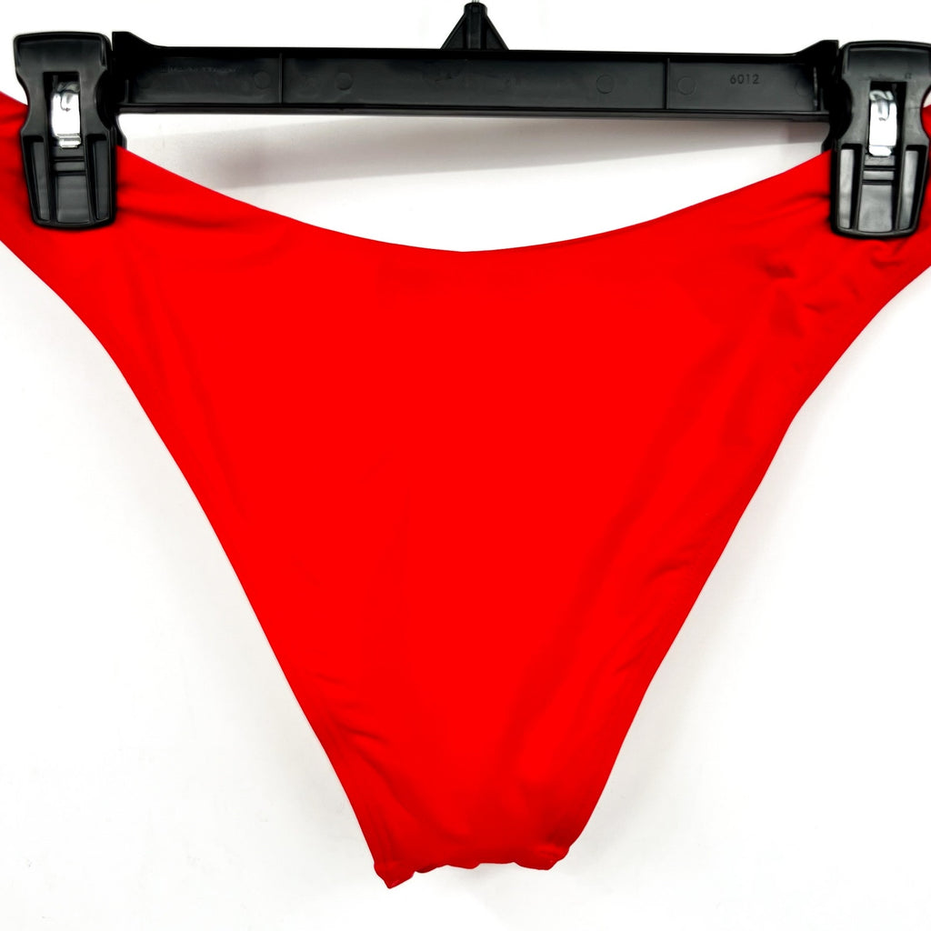 L*SPACE Women's Rocky Classic Bikini Bottoms Large Red Flame Low Rise NWOT