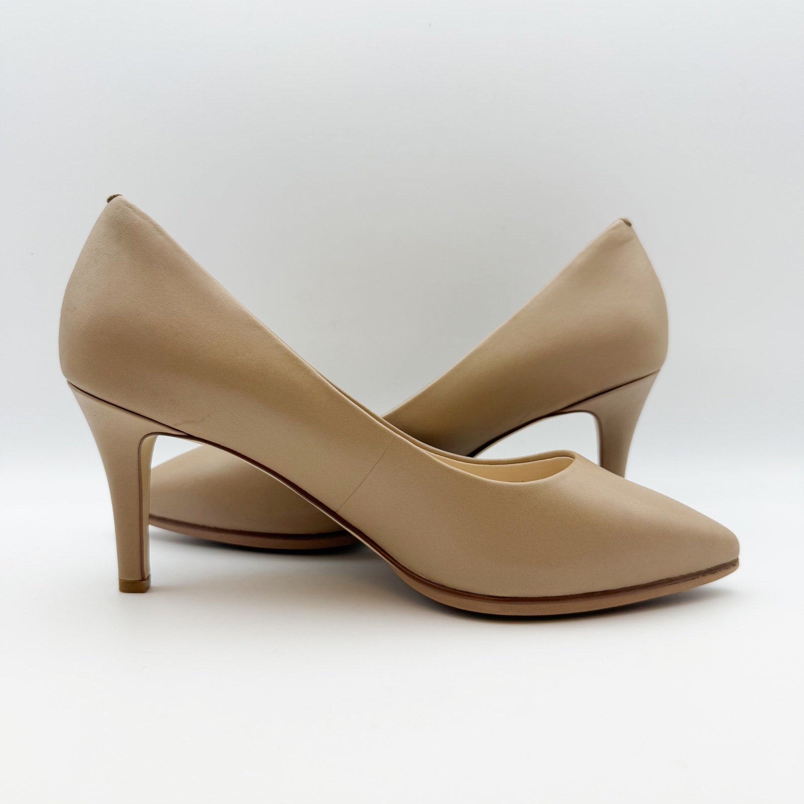 Cole Haan Womens Grand Ambition Pumps US 9.5 B Tan Amphora Leather Heels NWOB
