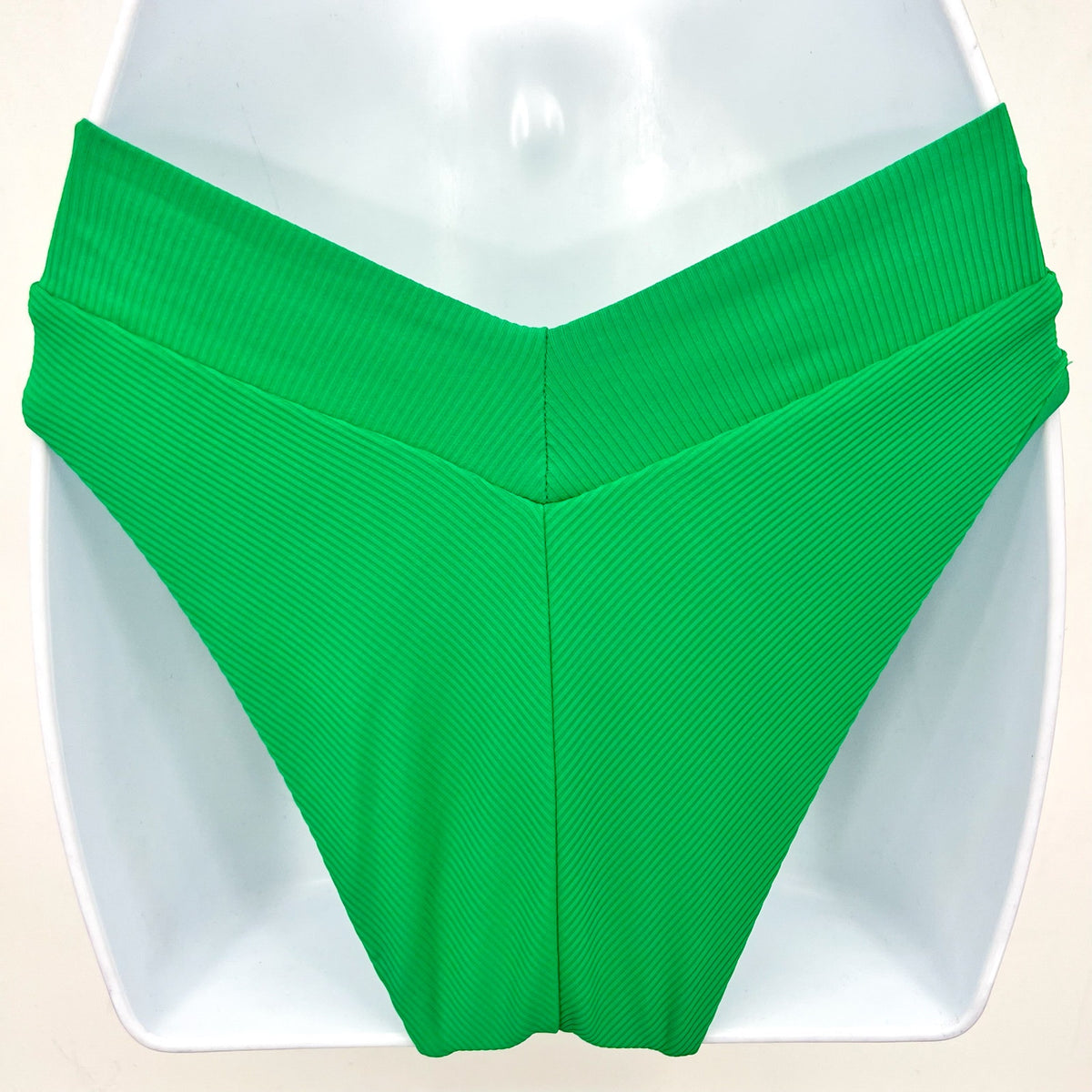 BECCA Modern Edge Elise French Cut Bikini Bottom Small Verd Green High-Waist NWT