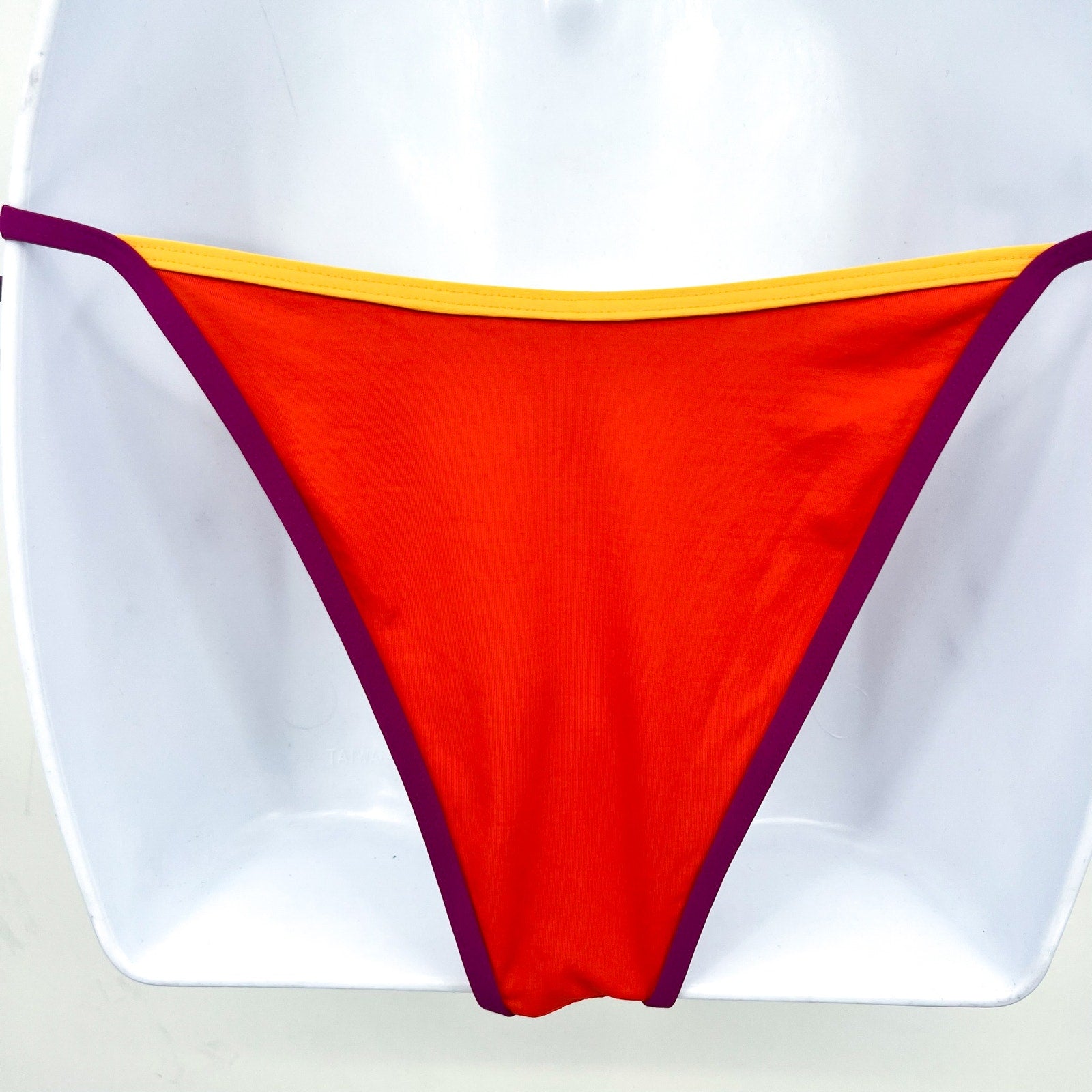 L*SPACE Women's Levy Side Tie Bitsy Bikini Bottom Small Red Purple NWT