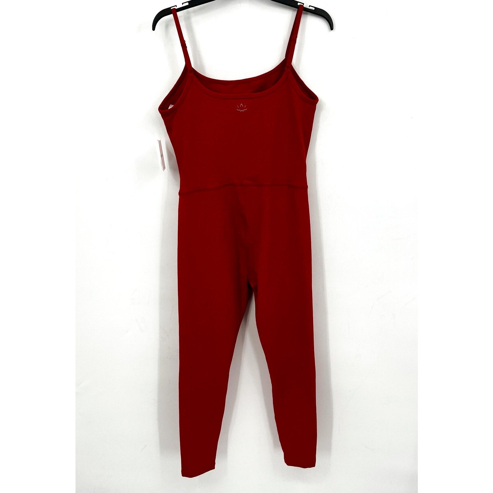 BEYOND YOGA Uplevel Midi Jumpsuit Large 12-14 Ruby Red Heather Space Dye NWT