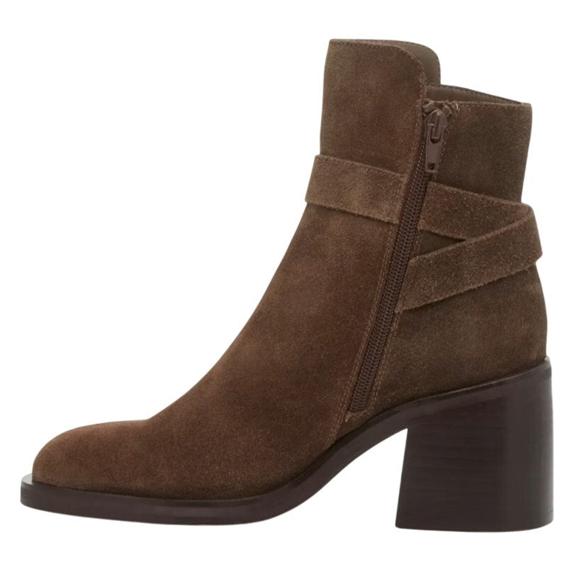 Steve Madden Womens Malenia Ankle Bootie US 10 M Dark Brown Suede NWOB