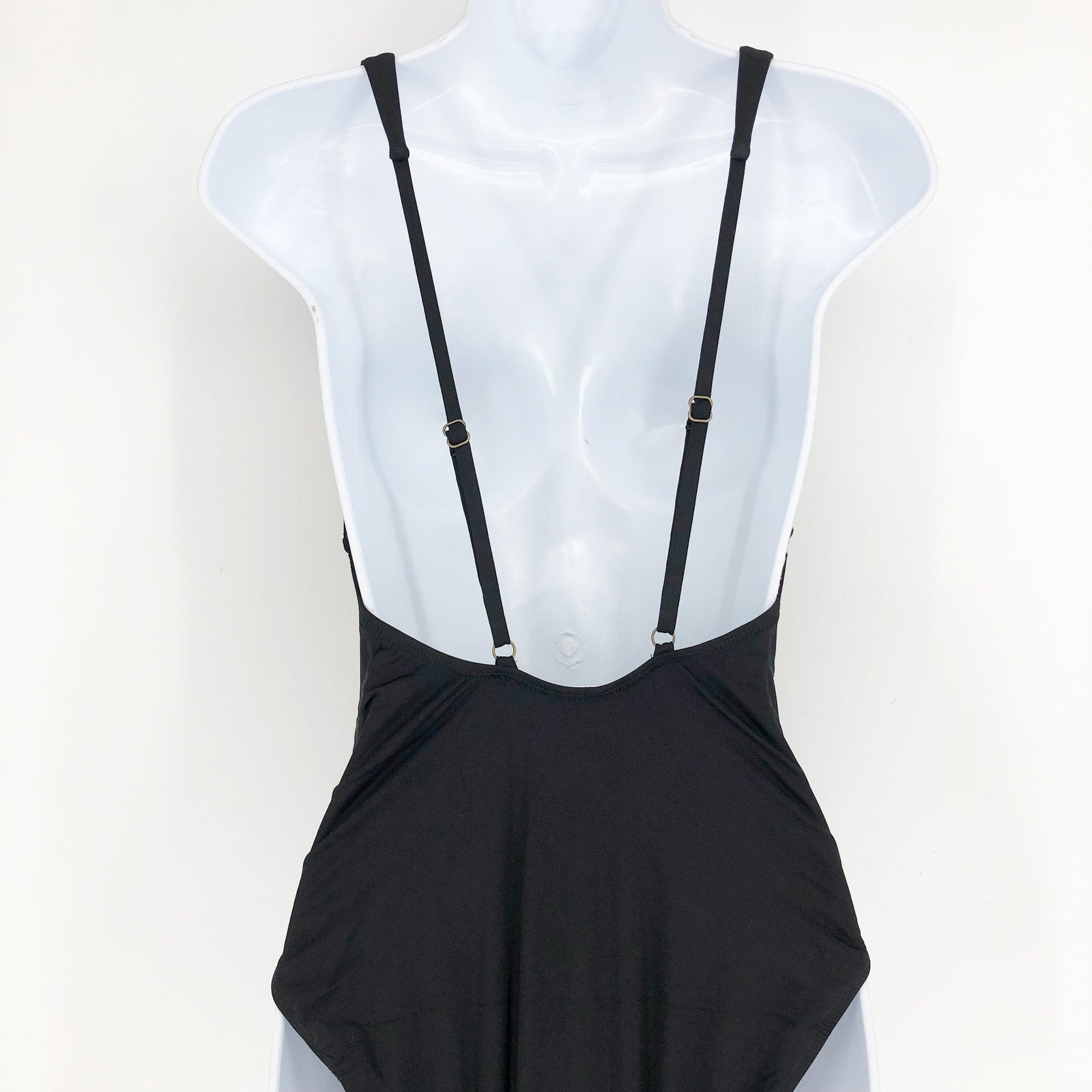 ANDIE SWIM Sardinia One Piece Swimsuit Small Tall Black Plunge V Neck