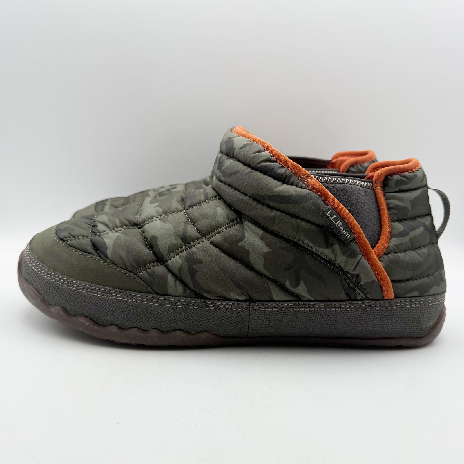 L.L.Bean Mens Mountain Classic Quilted Ankle Boots US 9 M Green Camo NWOB