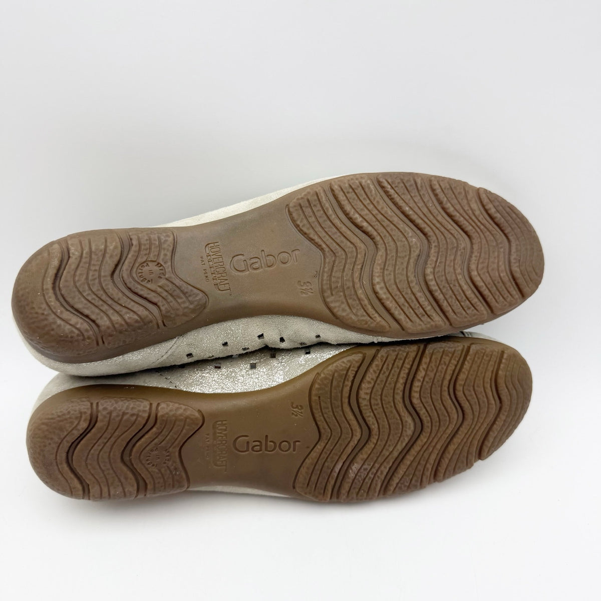 Gabor Womens 84.164 Hovercraft Flats Shoes US 6 UK 3.5 Grey Nubuck Leather NWOB