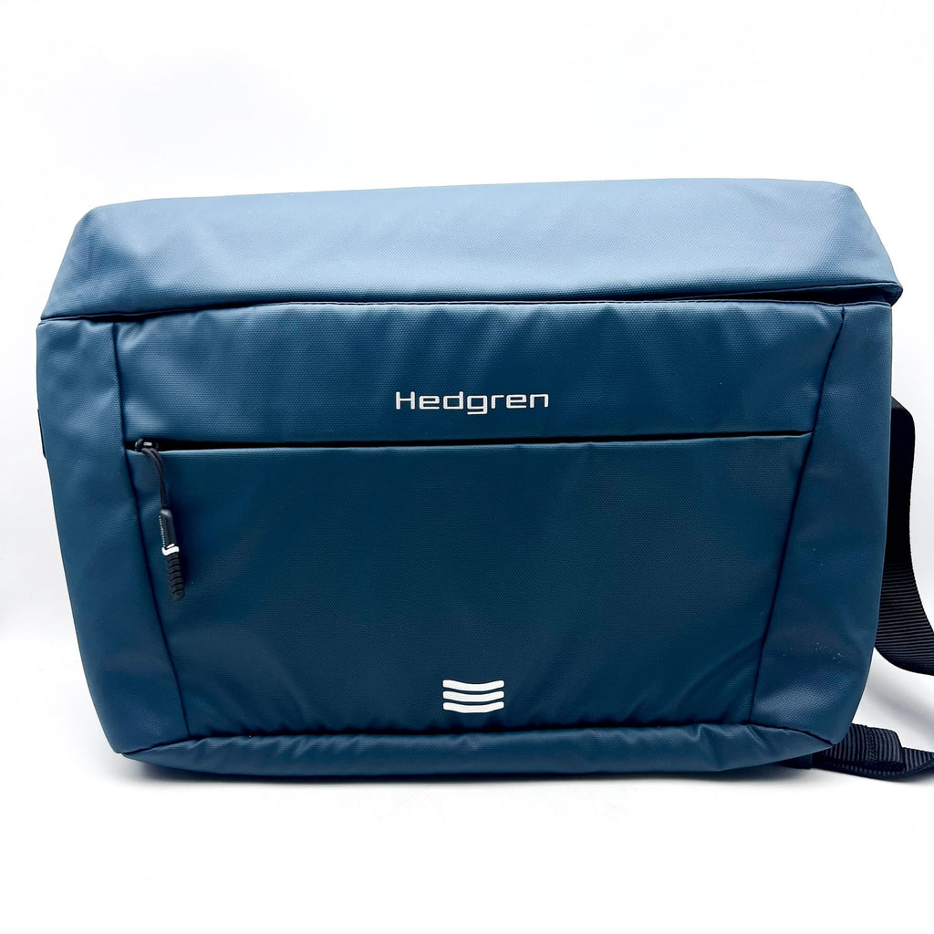 HEDGREN Tube RFID Sling Crossbody Bag Medium City Blue Travel NWOT
