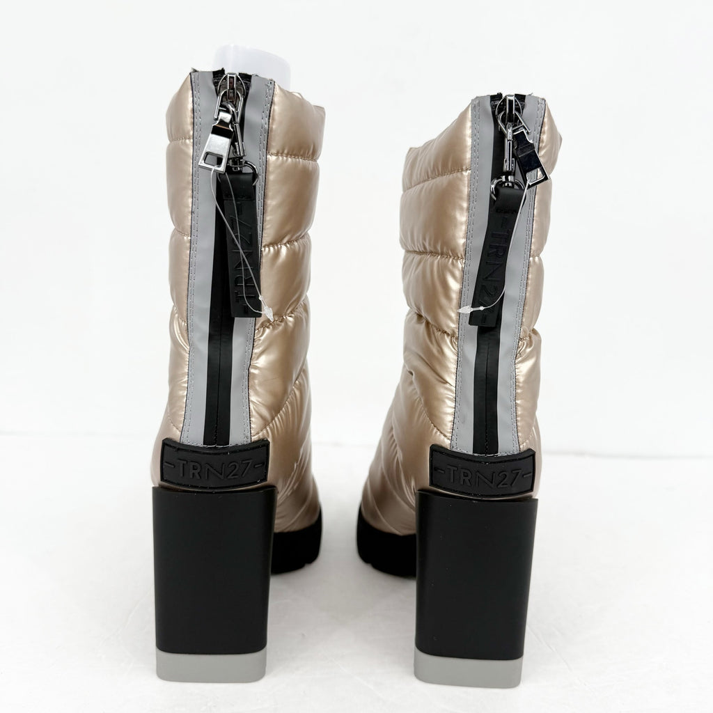 Naturalizer Think Robyn Womens Crosswalk Boots Size 6 Cashmere Gold Puff NIB