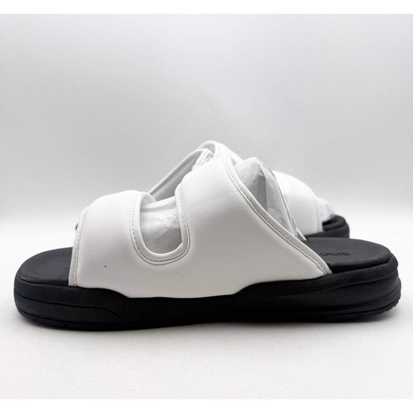SEICHI Men's Senko Slide Sandals US 10 EU 43 White Black NIB