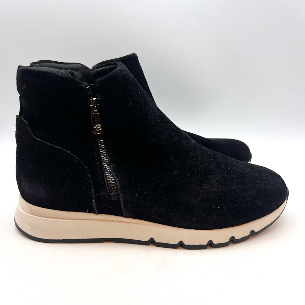 EASY SPIRIT Women's Ives Casual Boots Size 8M Black Suede Waterproof Flats NWOB