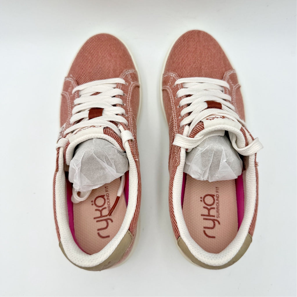 Ryka Womens Viv Classic Casual Sneakers Size 5 M EU 35 Red Clay Canvas NIB