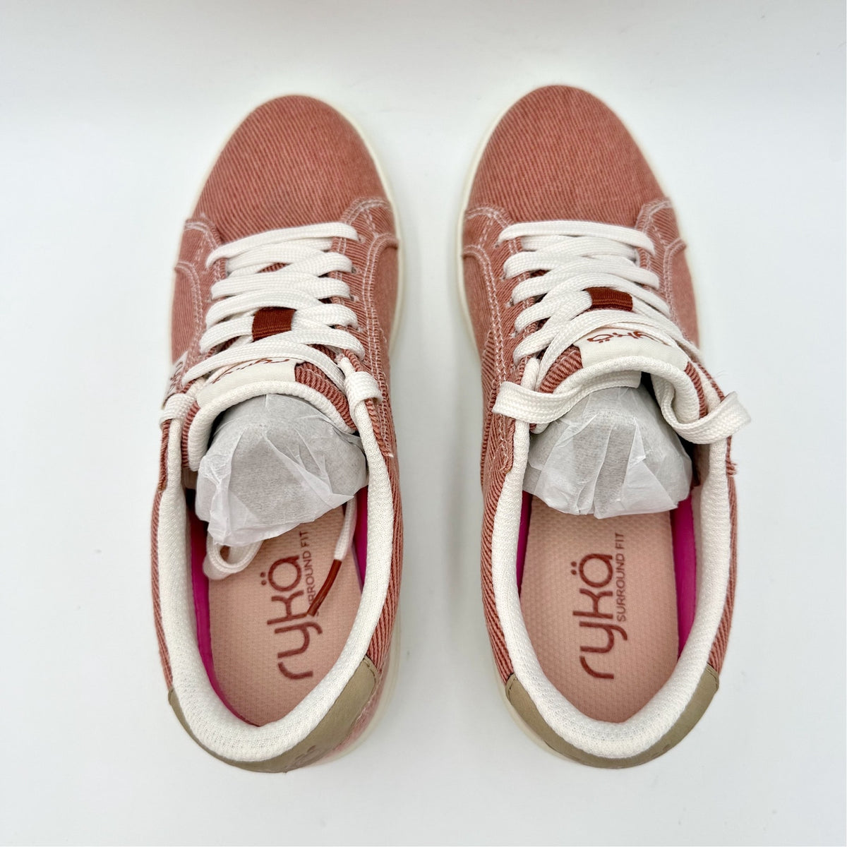 Ryka Womens Viv Classic Casual Sneakers Size 5 M EU 35 Red Clay Canvas NIB