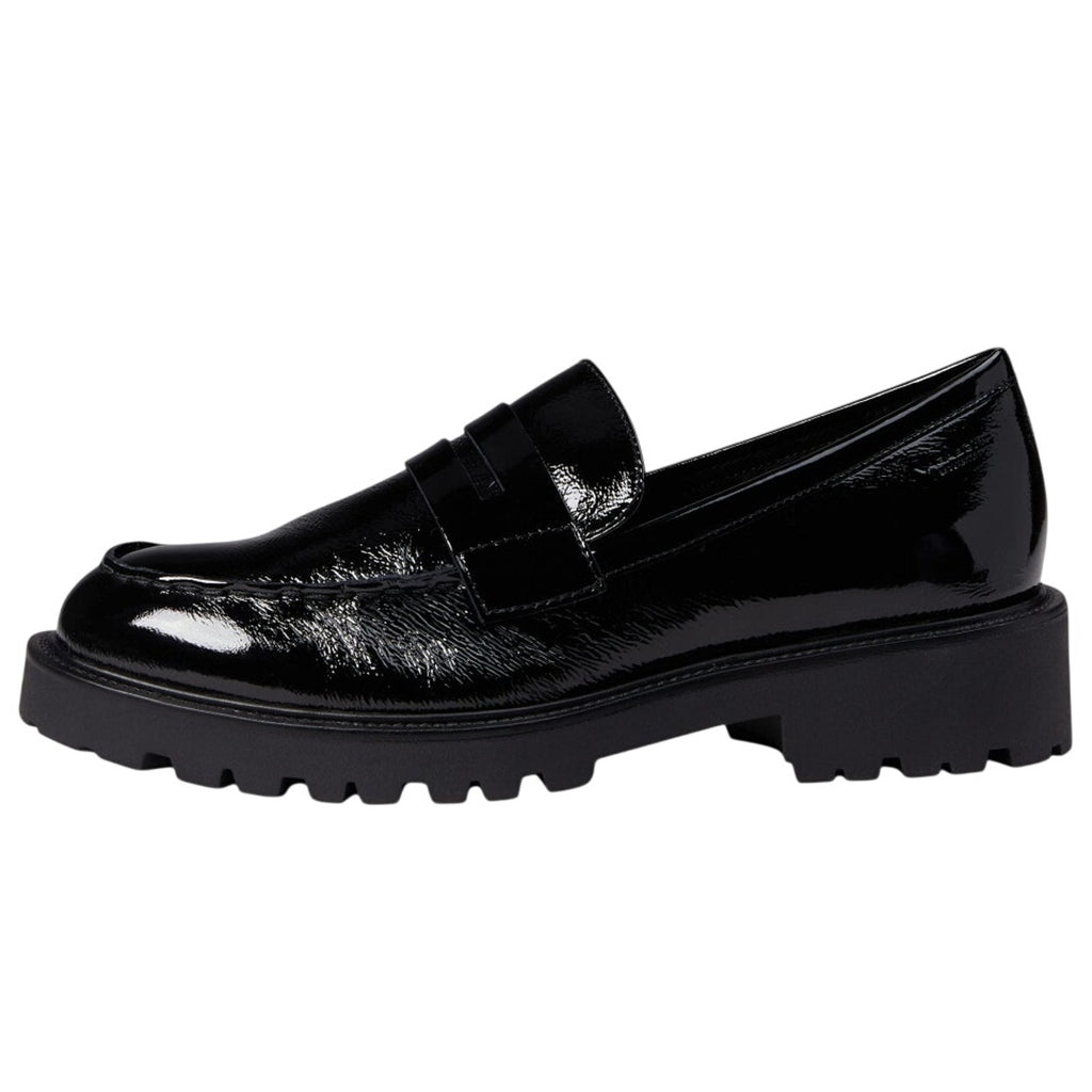 Vagabond Women Kenova Penny Loafers EU 40 US 10 Black Crinkle Leather NIB