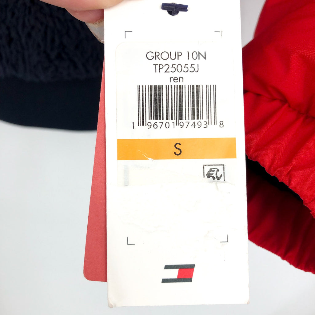 Tommy Hilfiger Sport Womens Sherpa Winter Coat Small Navy Blue Red Full Zip NWT