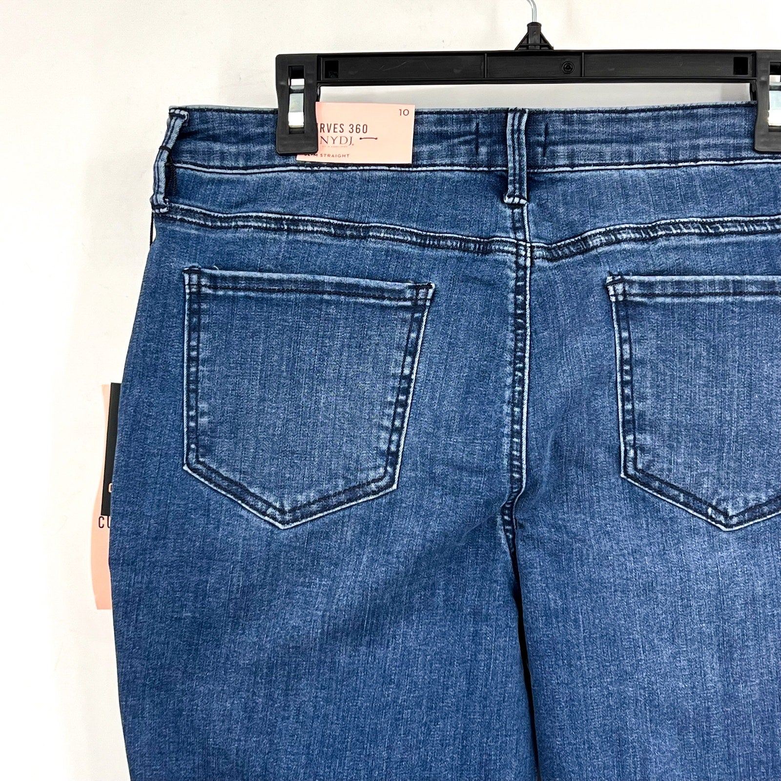 NYDJ Curves 360 Womens Slim Straight Crop Jeans Size 10 Caliente Blue NWT