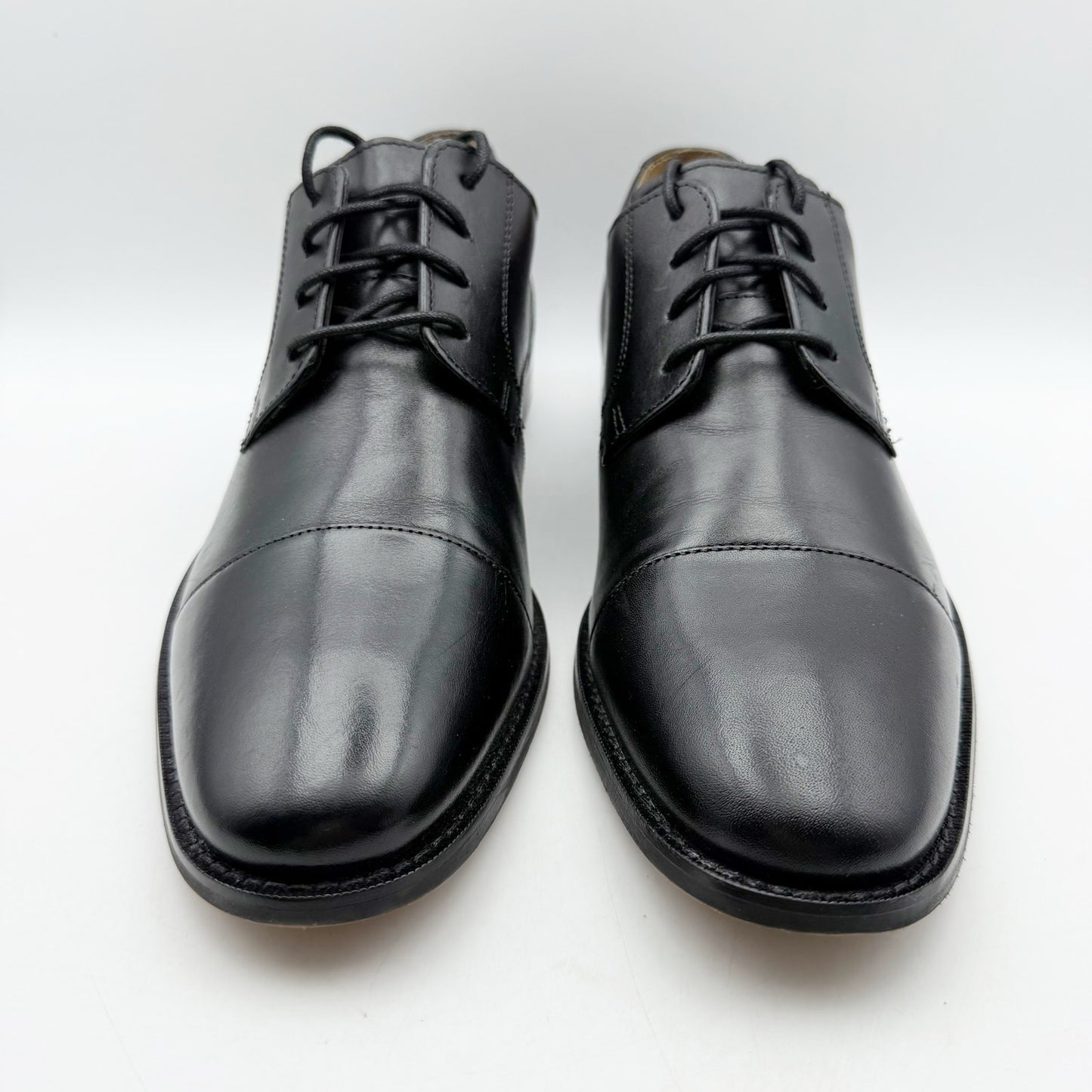 Florsheim Mens Montinaro Cap Toe Oxford Shoes US 9 M Black Leather NIB