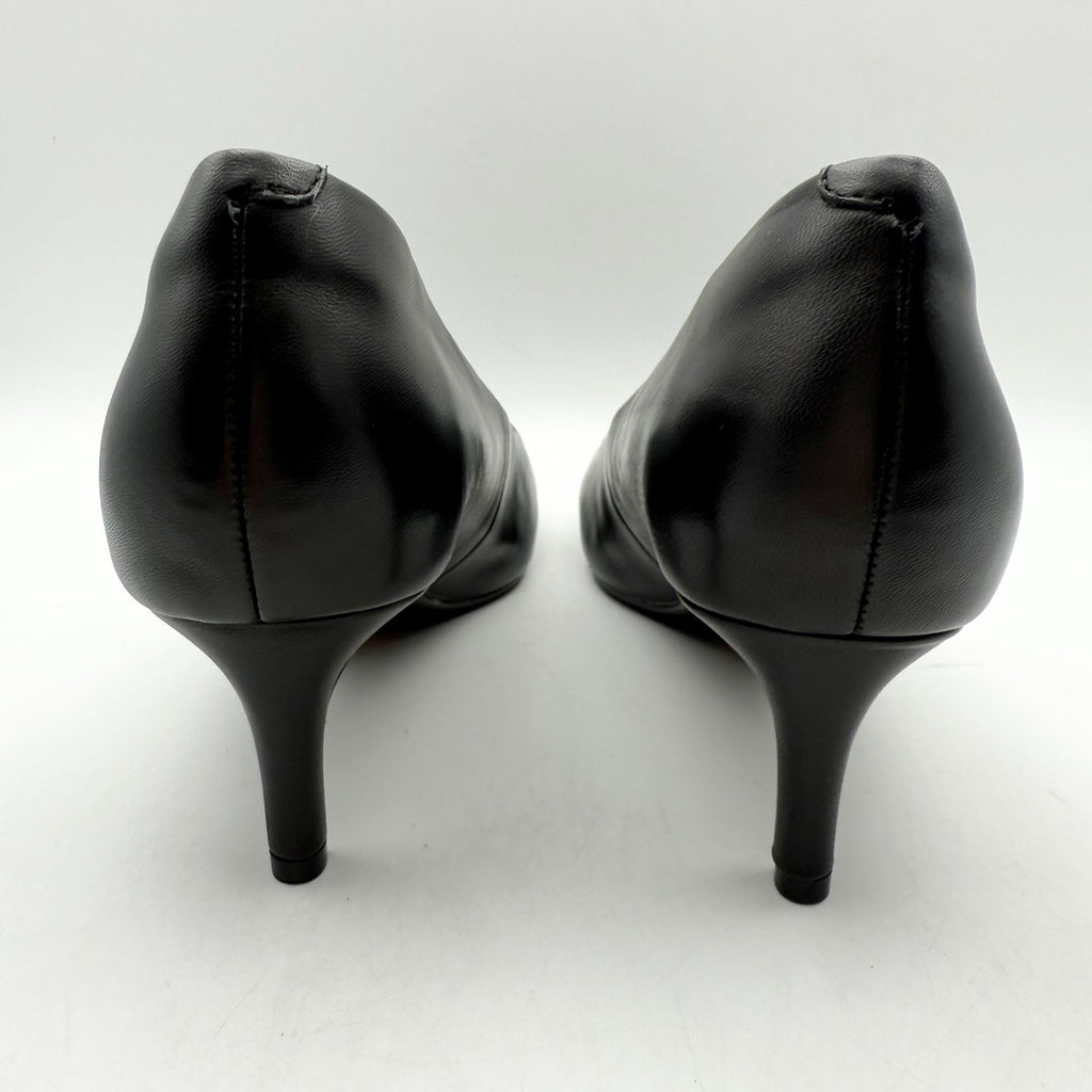 Rockport Womens Cindy Dress Pumps Size 7 Wide EU 37.5 Black Leather Heels NIB