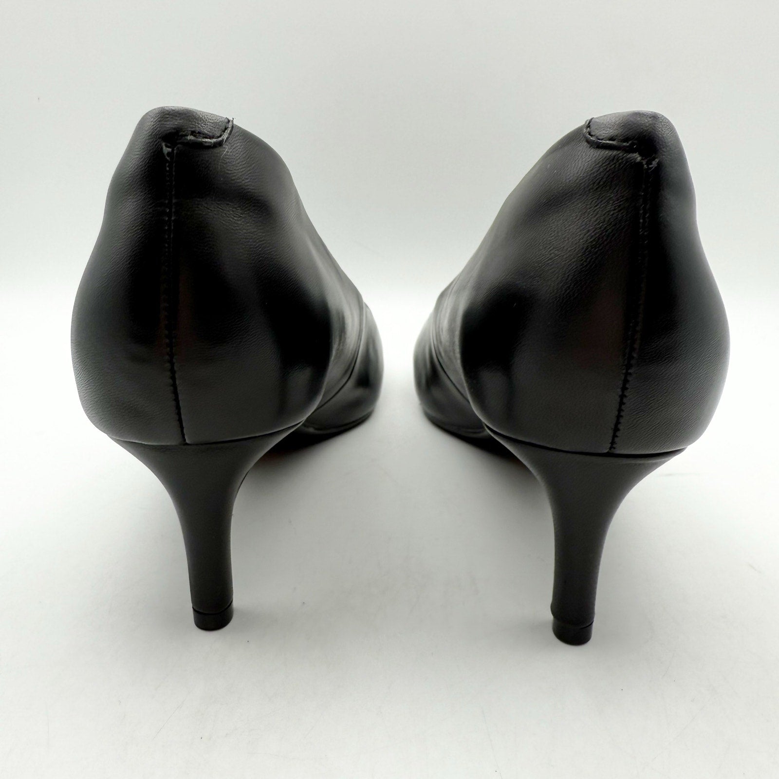 Rockport Womens Cindy Dress Pumps Size 7 Wide EU 37.5 Black Leather Heels NIB