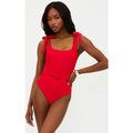 BEACH RIOT Womens Sydney One Piece Swimsuit XS Red Tie Strap NO BELT NWT