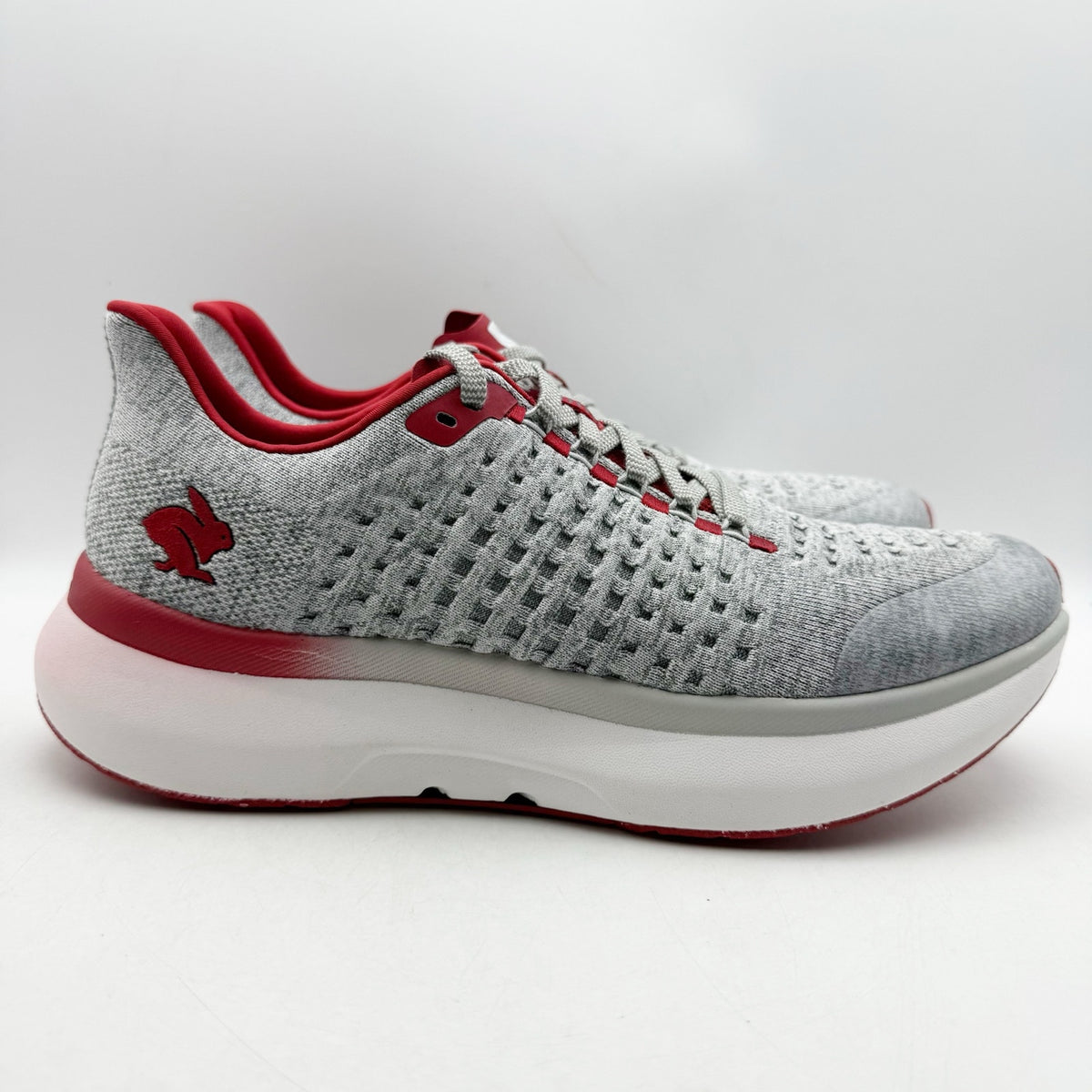 Rabbit Mens Dream Chaser Running Shoes Size 11.5 Gray Red Athletic Sneakers NIB