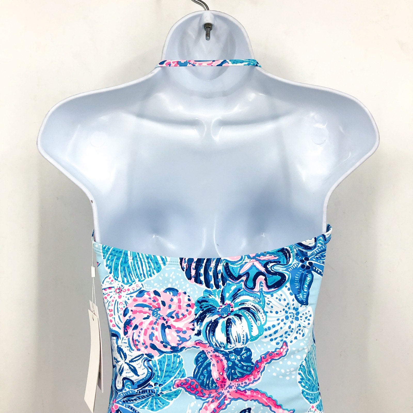 LILLY PULITZER Womens Flamenco One Piece Size 0 Blue Bahamas Beachcomber NWT