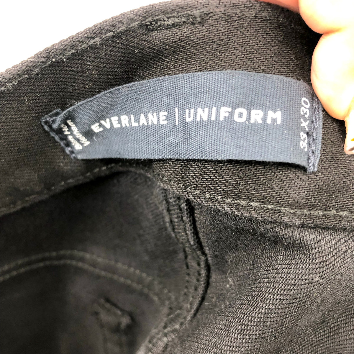 EVERLANE UNIFORM Men's The Slim Jeans 33x30 Black 4-Way Stretch Organic NWT