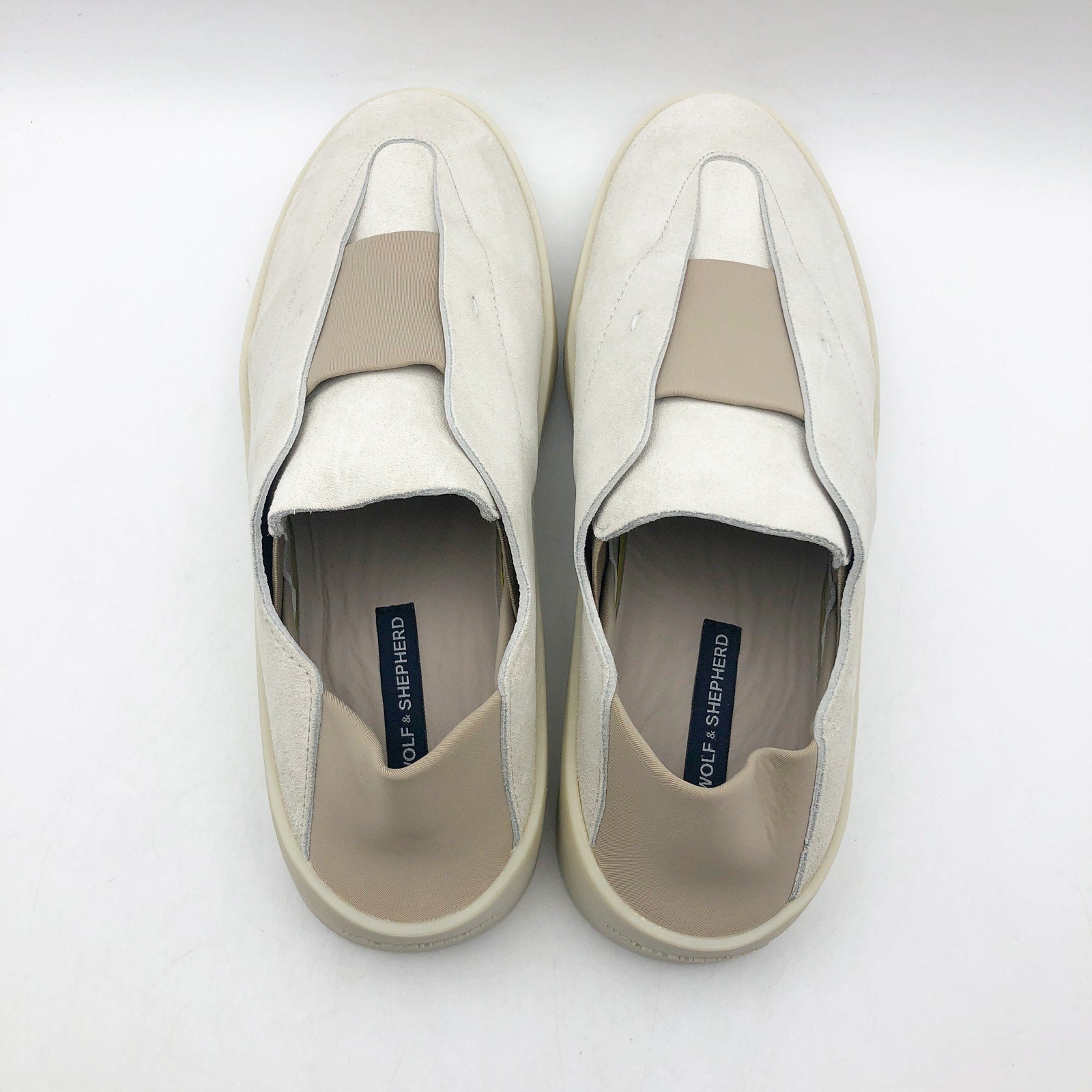 Wolf & Shepherd Cruise Ace Slip On Sneakers Mens 6.5 Womens 8 Gray Leather NIB
