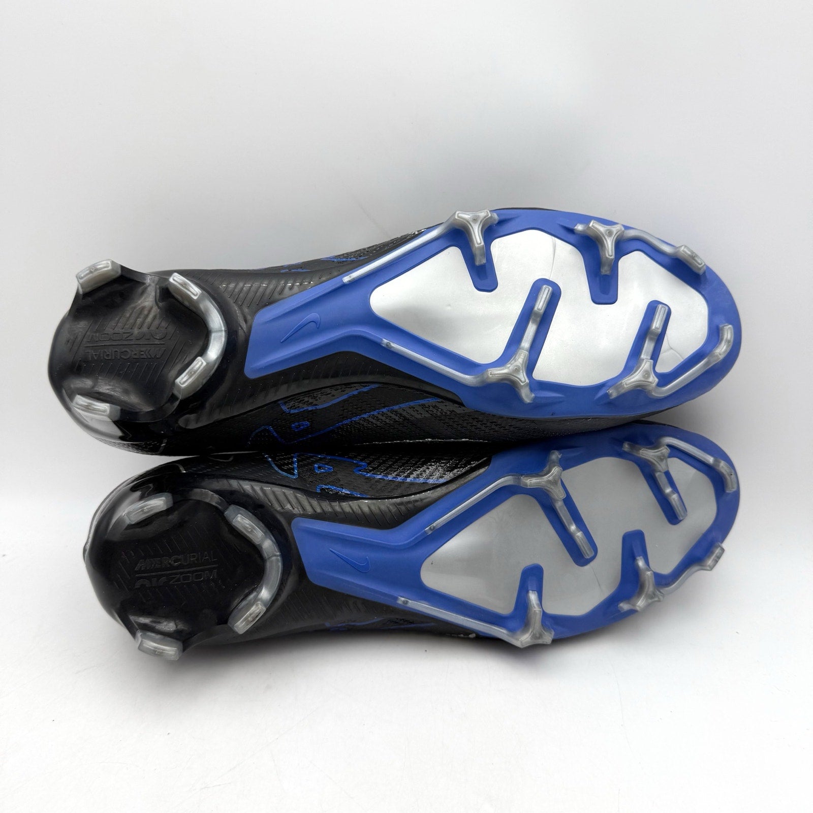 Nike Mens Zoom Mercurial Vapor 15 Pro FG Soccer Cleats US 12 Black Blue NWOB