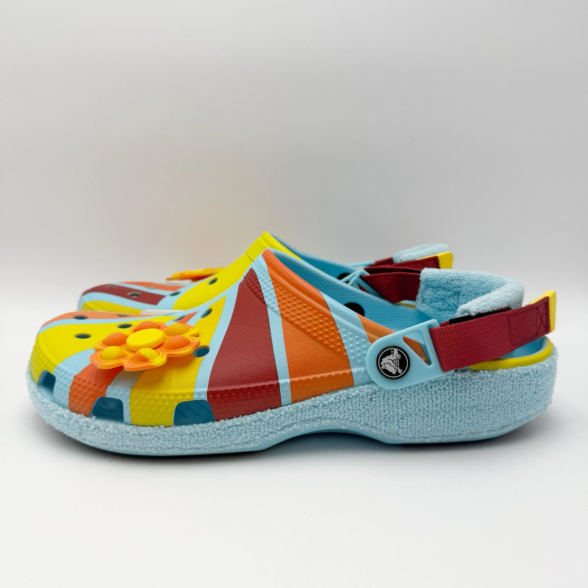 Crocs Classic Zen Garden RO Clogs Womens 12 Mens 10 Blue Multicolor Terry SR NWT
