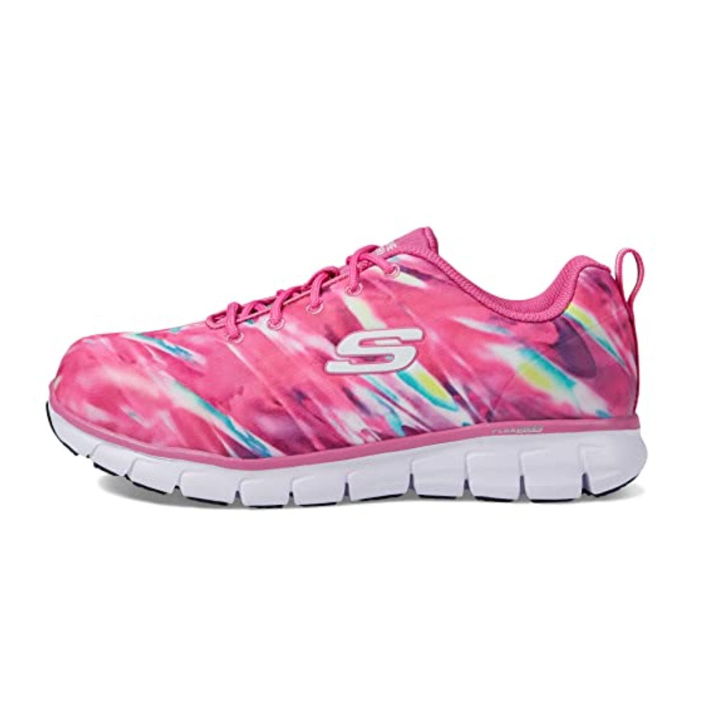 Skechers Women's Sure Track Work Shoes Size 7.5 Hot Pink Comp Toe SR NIB