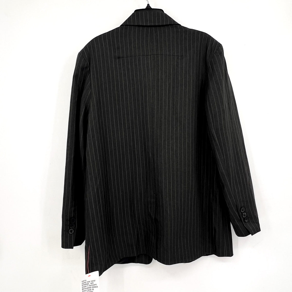 TOPSHOP Women's Oversized Tailored Dad Blazer Jacket Size 8 Grey Pinstripe NWT