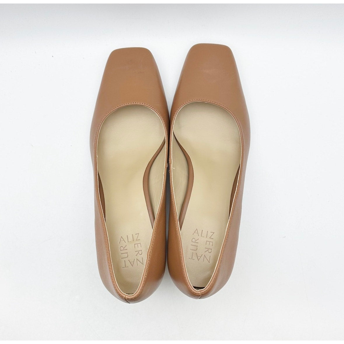 NATURALIZER Womens Karina Pumps Size 10 Wide EU 41 English Tea Tan Heels NIB