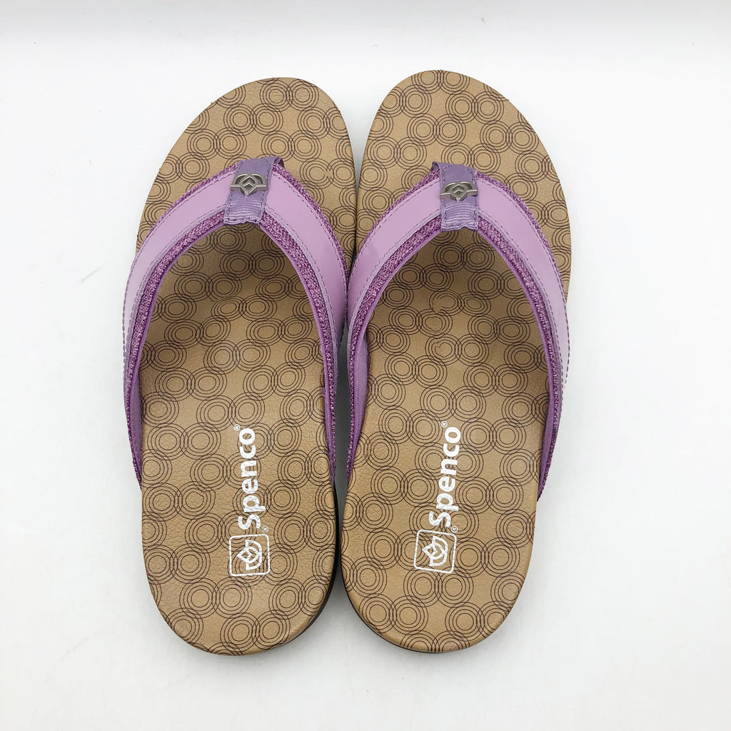 Spenco Womens Cabo Flip-Flops Size 7 Wide Purple Sandals Comfort NIB