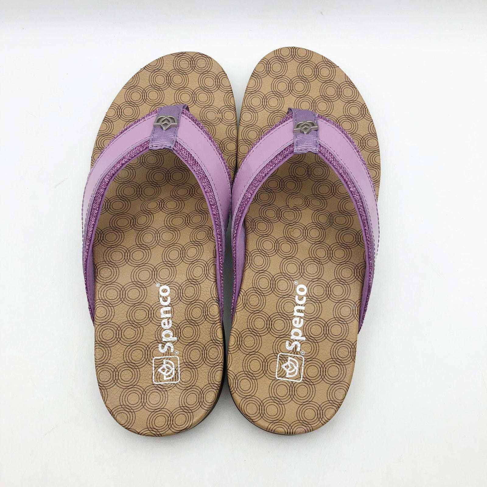 Spenco Womens Cabo Flip-Flops Size 7 Wide Purple Sandals Comfort NIB