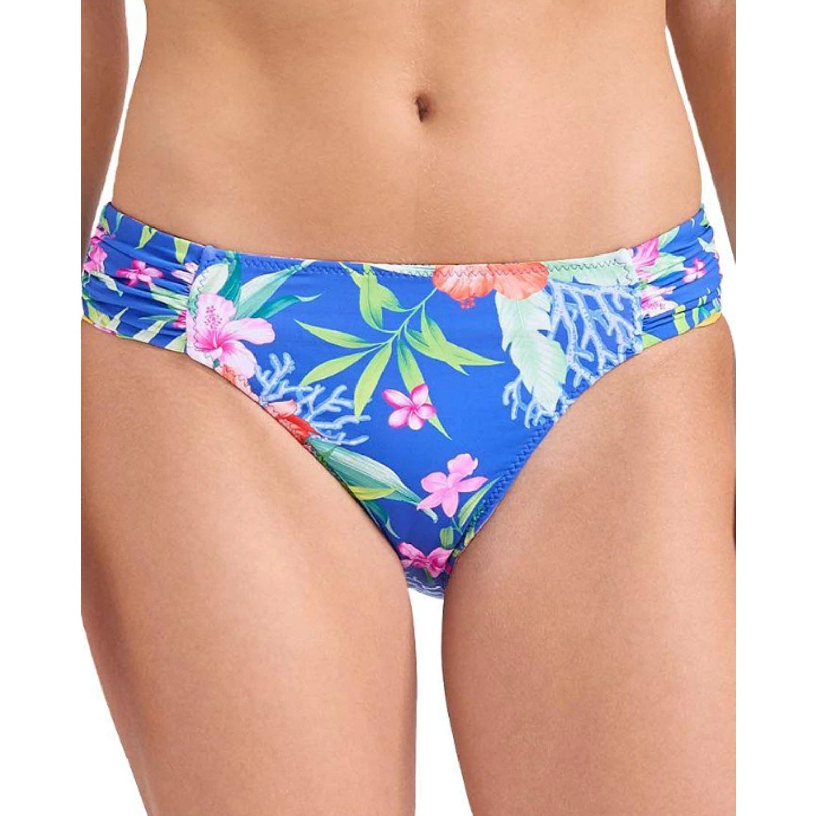 TOMMY BAHAMA Isola Vita Reversible Hipster Bikini Bottom Medium Blue Yellow NWT