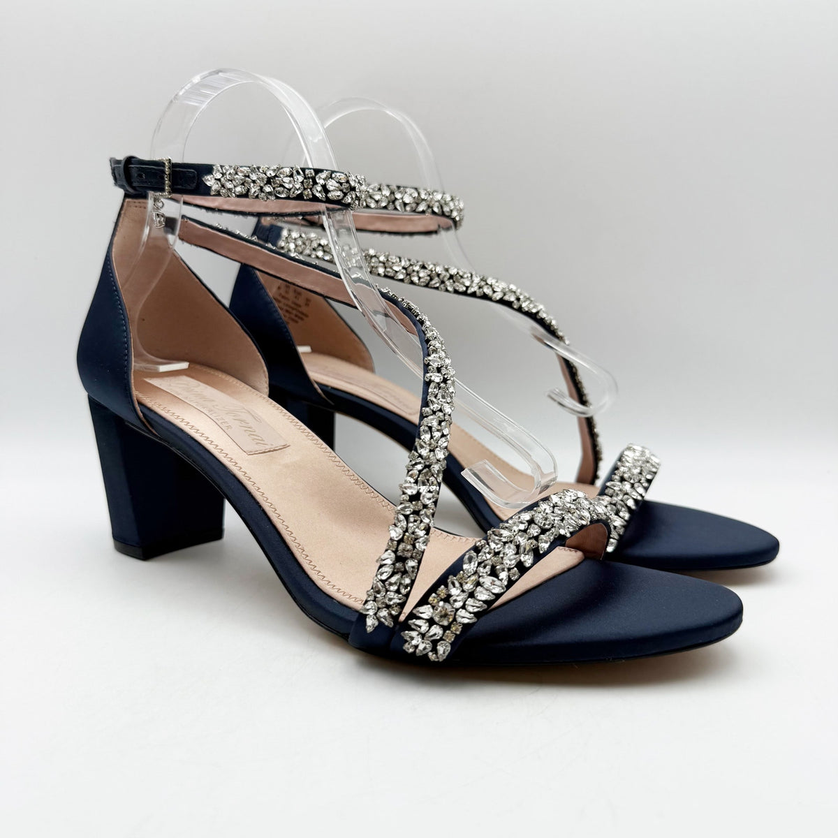 Pnina Tornai for Naturalizer Womens Ahava Heels Size 12 Blue Crystal Sandals NIB