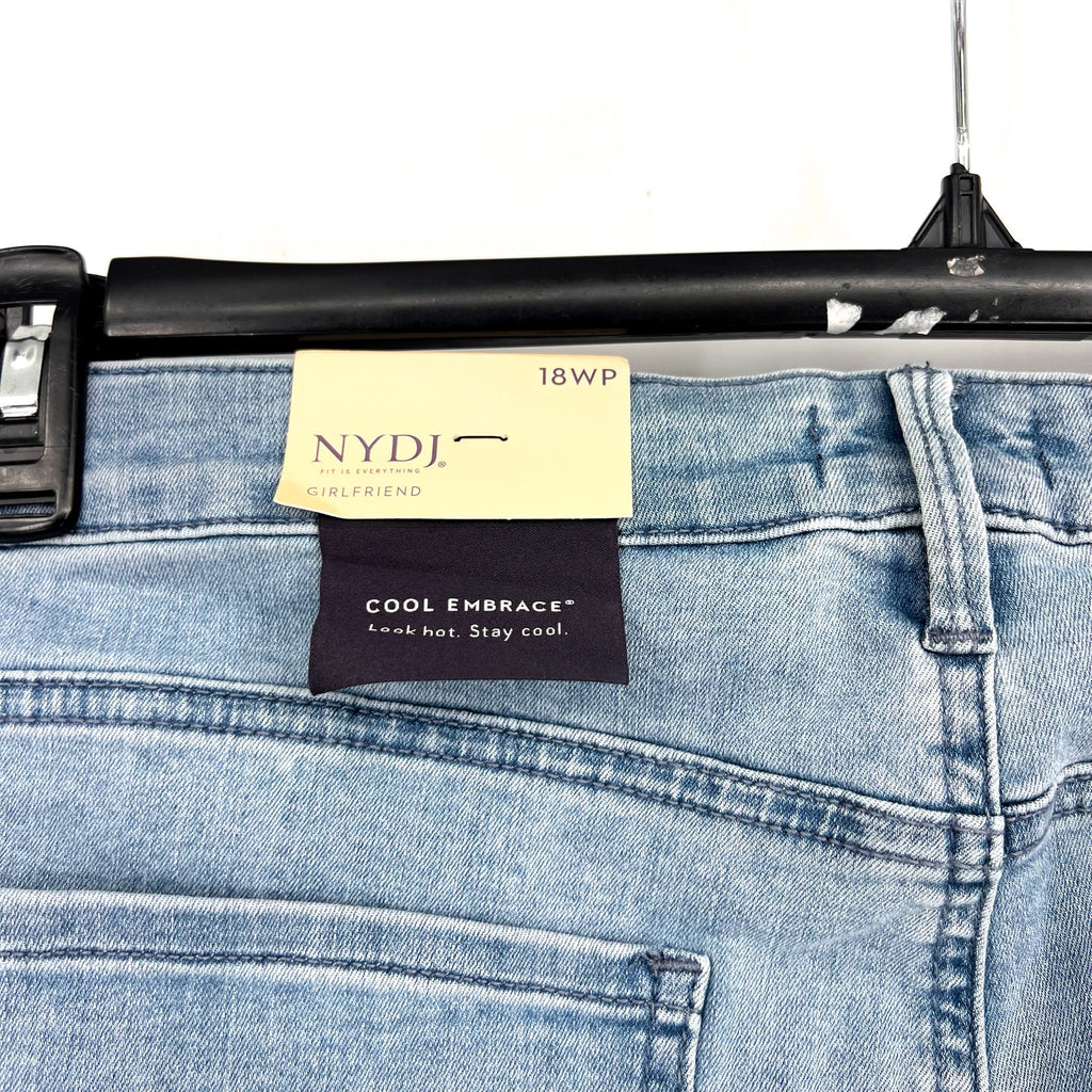 NYDJ Womens Margot Girlfriend Jeans Size 18W PETITE Kingston Blue NWT