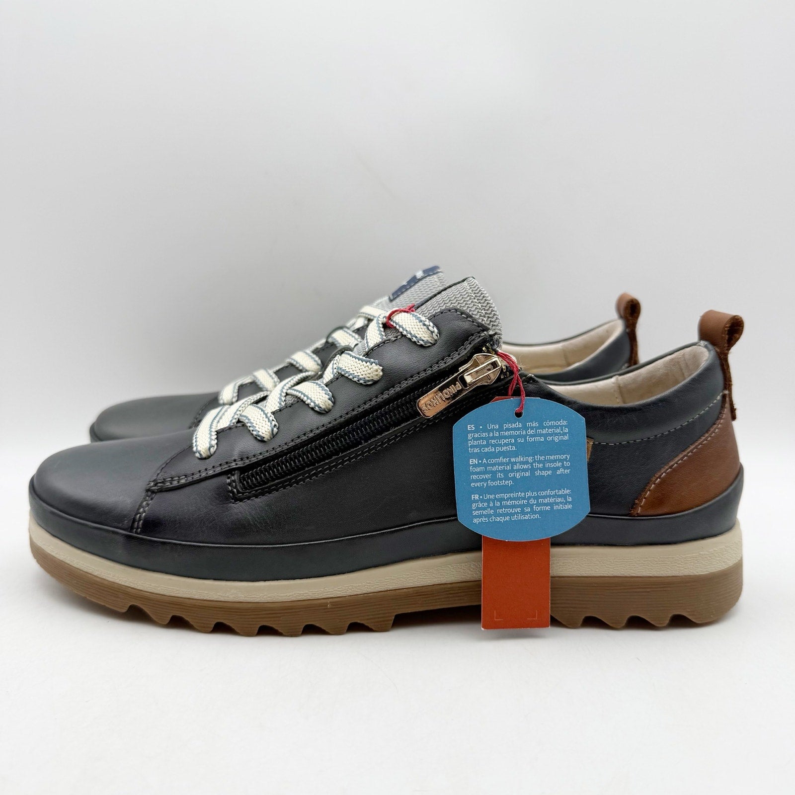 Pikolinos Womens Vigo W3W-6979 Sneakers EU 39 US 8.5-9 Blue Ocean Leather NIB