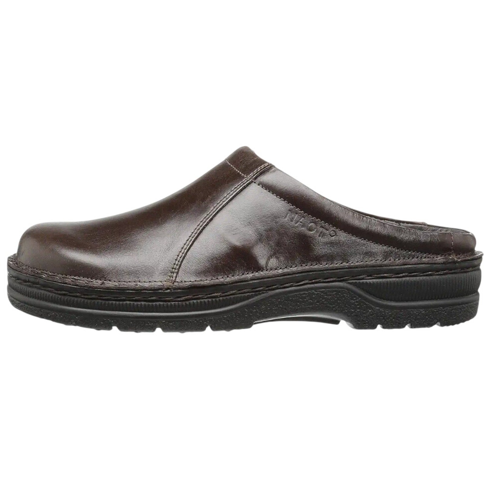 Naot Mens Bjorn Clogs EU 41 US 8 Dark Brown Leather Slip On NIB