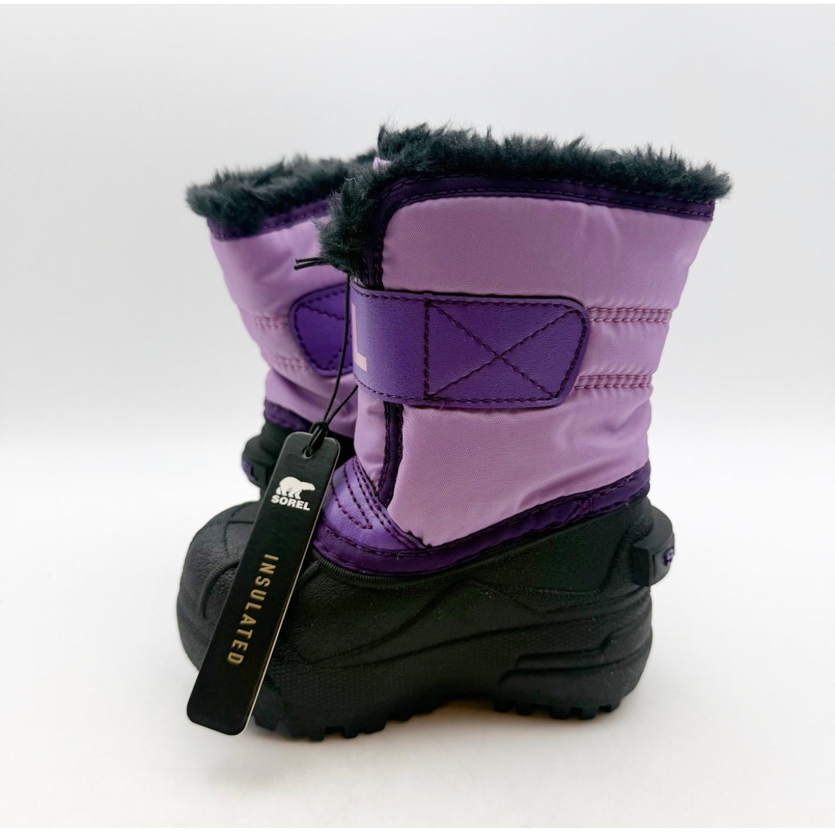SOREL Snow Commander Boots Toddler Girls 5 Gumdrop Purple Black Waterproof NIB