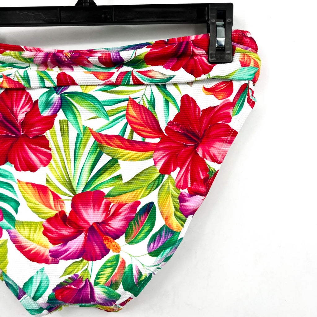 TOMMY BAHAMA Island Cays Fiesta Bikini Bottoms Medium White Pink Floral NWT